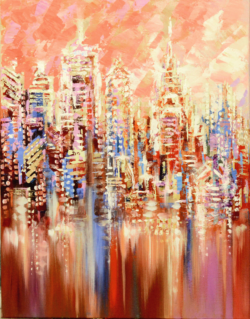 NYC REFLECTIONS  28"x66"